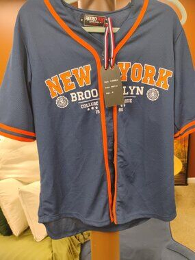 NWT Retro Fox New York Baseball Jersey M